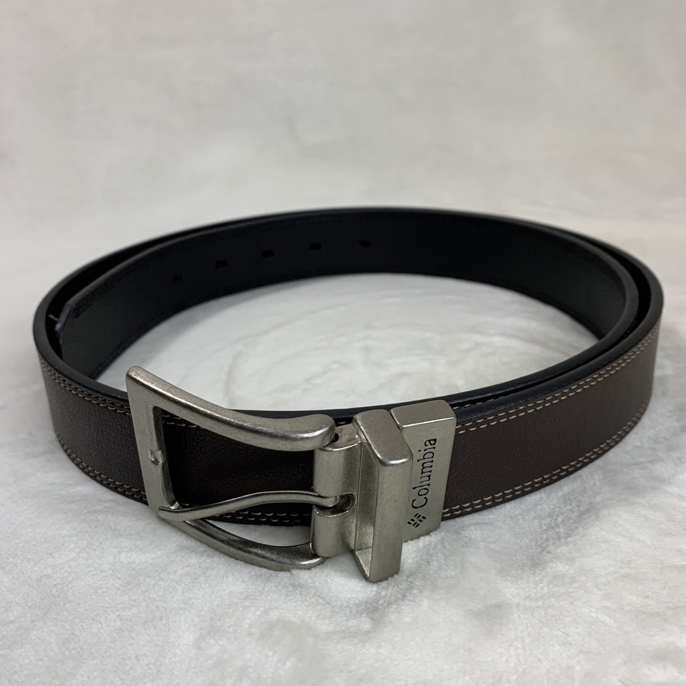 Columbia Sportswear Men's Brown Genuine Leather Belt Size L 40/100‎ Adjustable